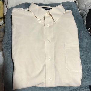 Mens cream long sleeve dress shirt
